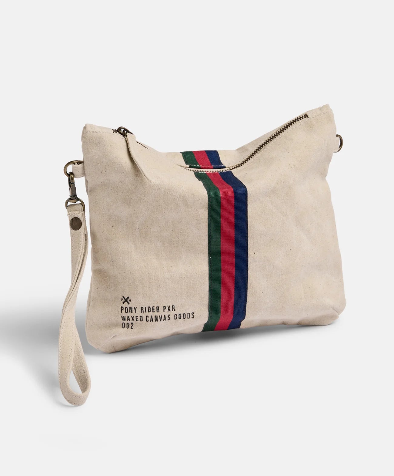 Escapee Clutch Bag with Strap Waxed (Natural)