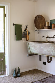 French Linen Tea Towel (Celtic Green)