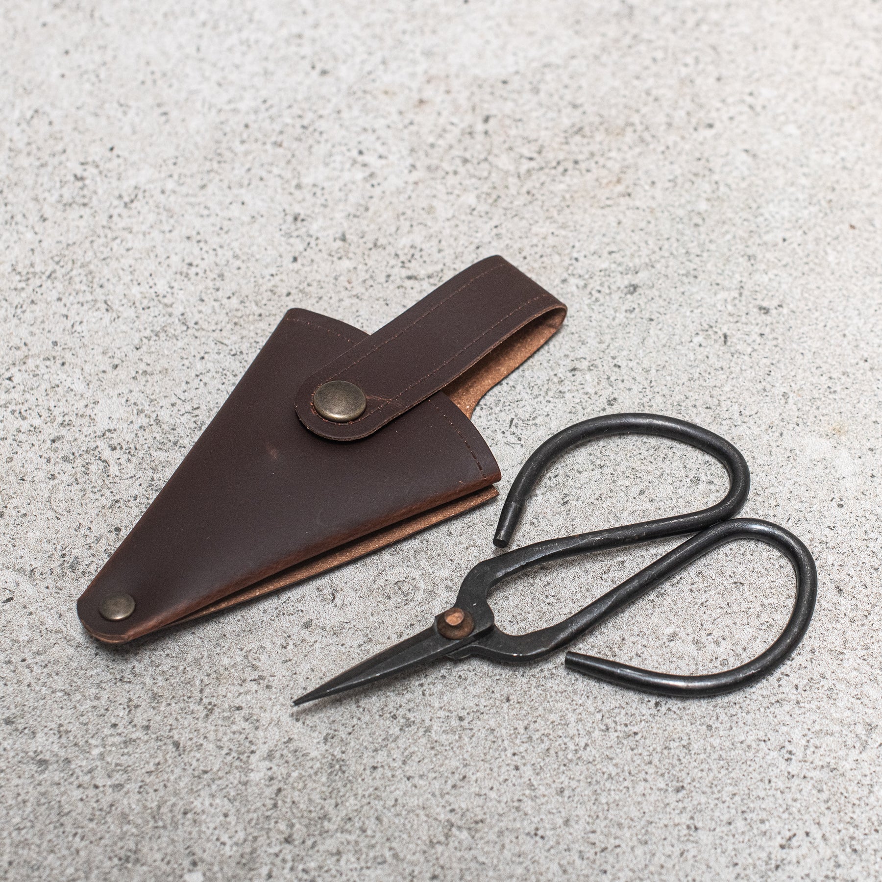 Scissors In Leather Pouch