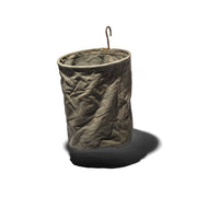 Vintage Tent Fabric Hook Basket / Large