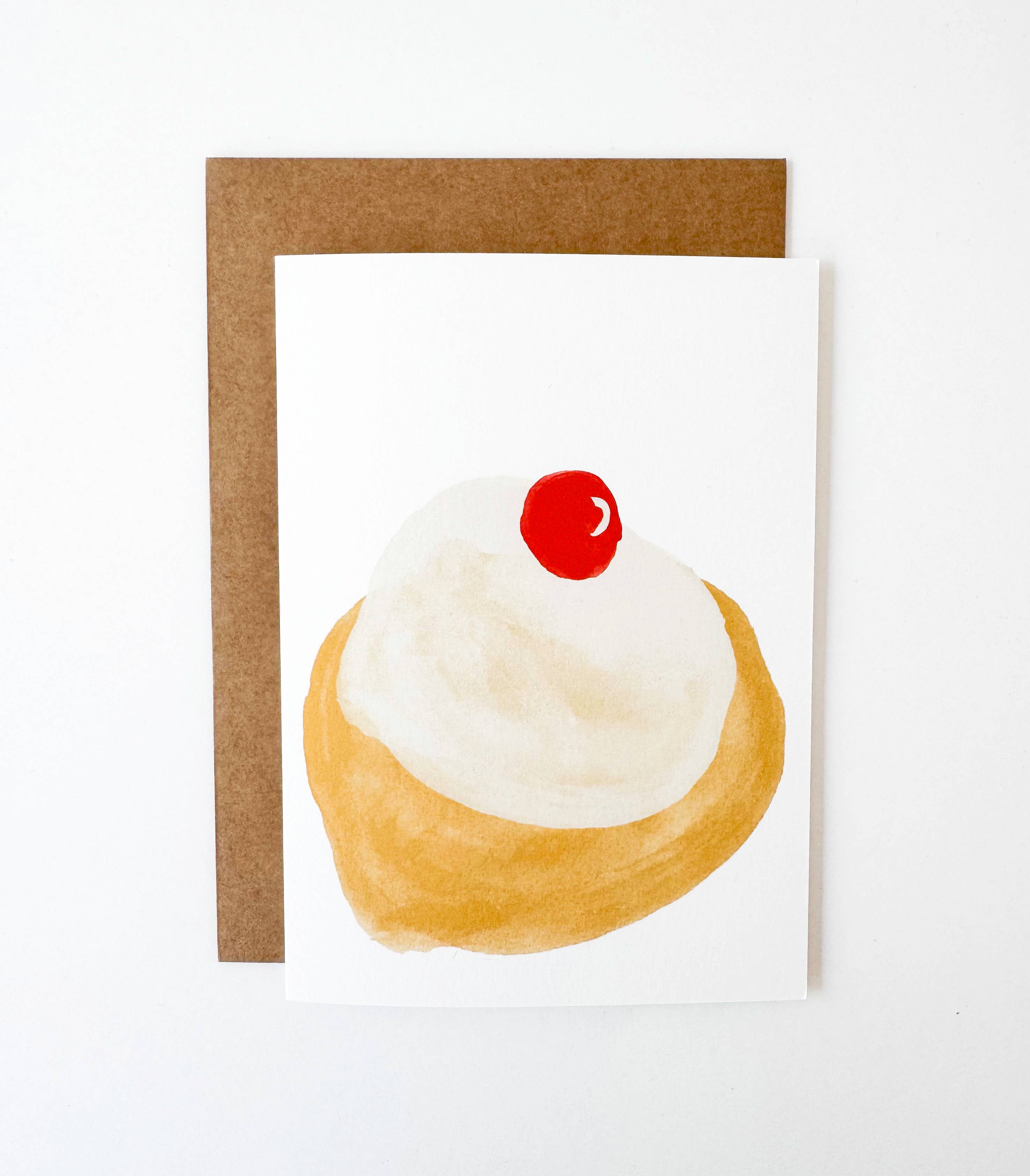 Cream Bun with Cherry