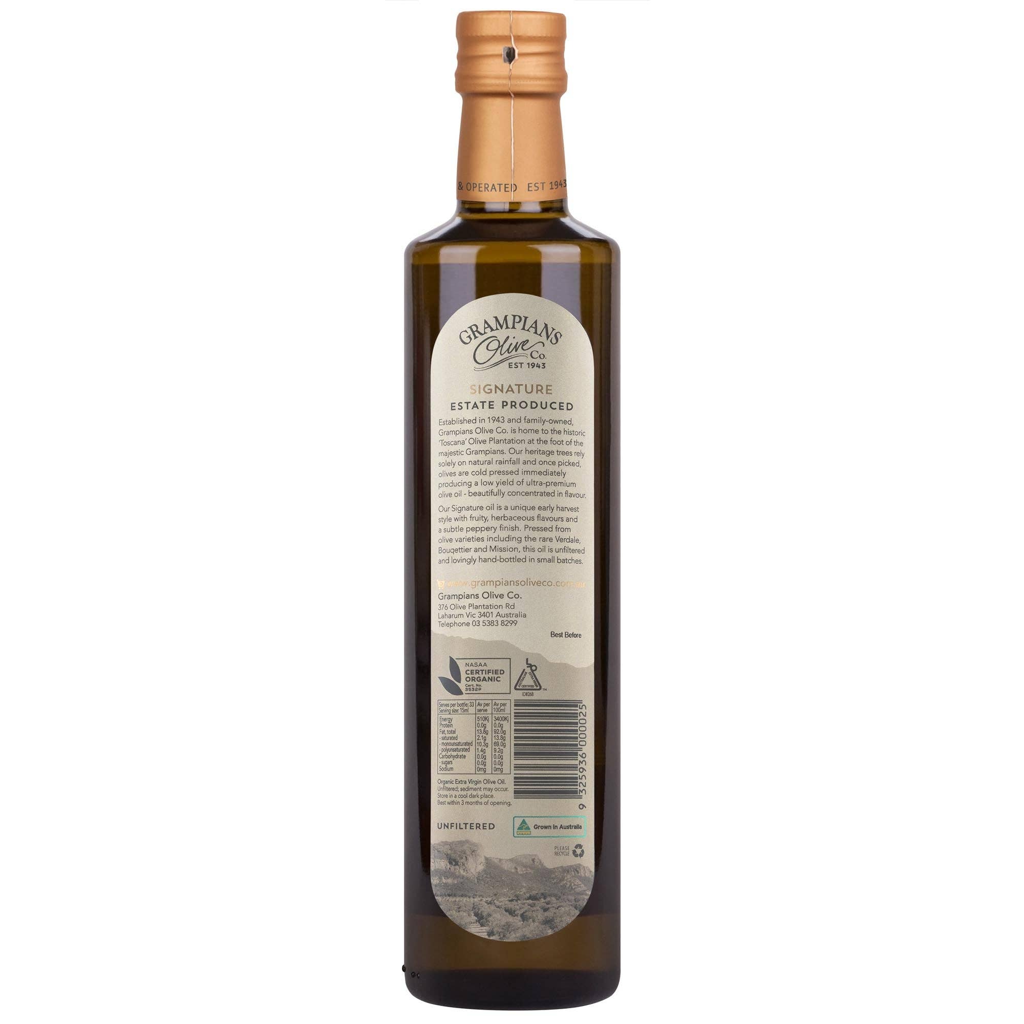 Signature Organic Extra Virgin Olive Oil (Premium): 250ml