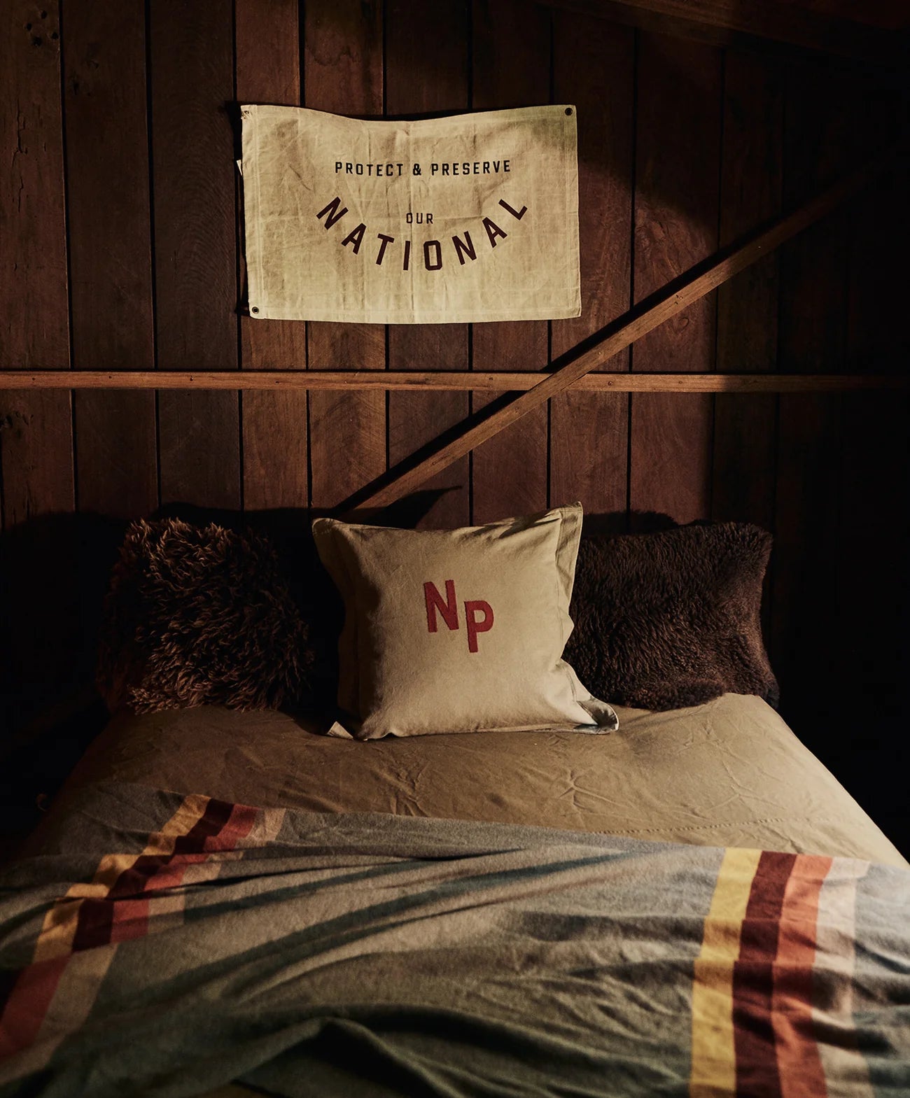 National Project Crest Cushion (Olive)