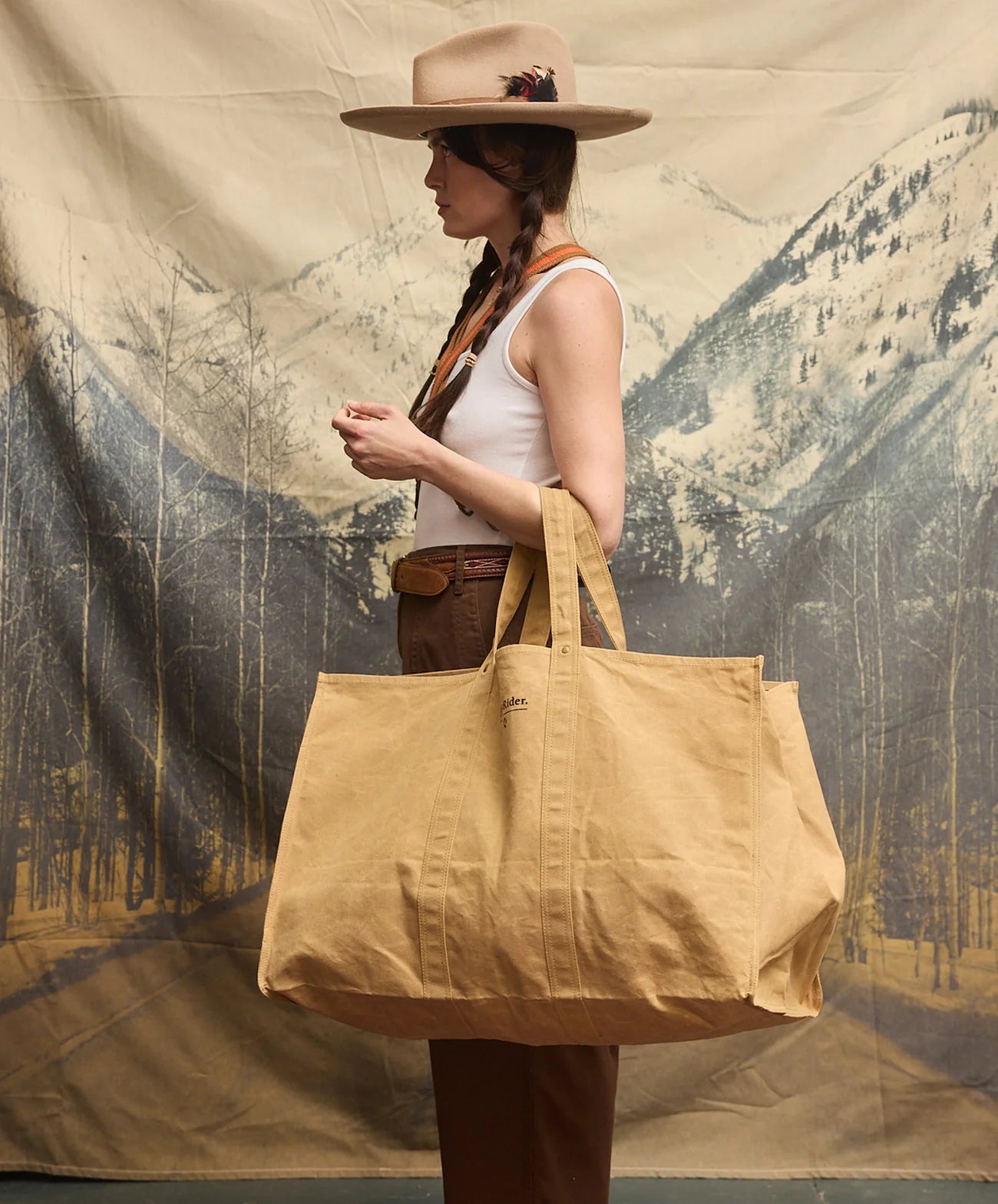 Market Carry All Canvas Tote Bag (Clay)