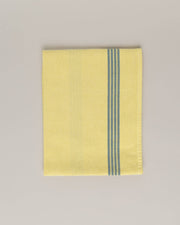 Linen-cotton tea towel: Limoncello / Blue stripes
