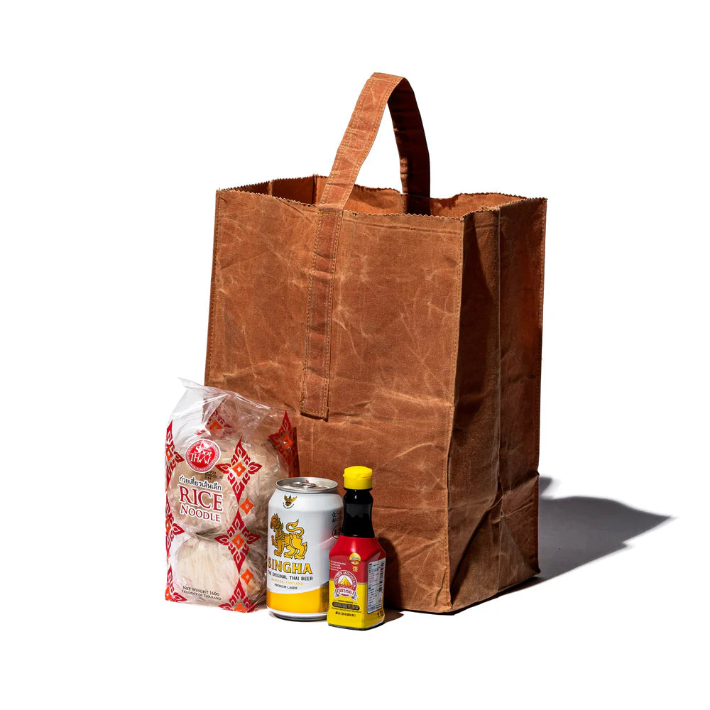 Grocery Bag With Handle / Large - Brown