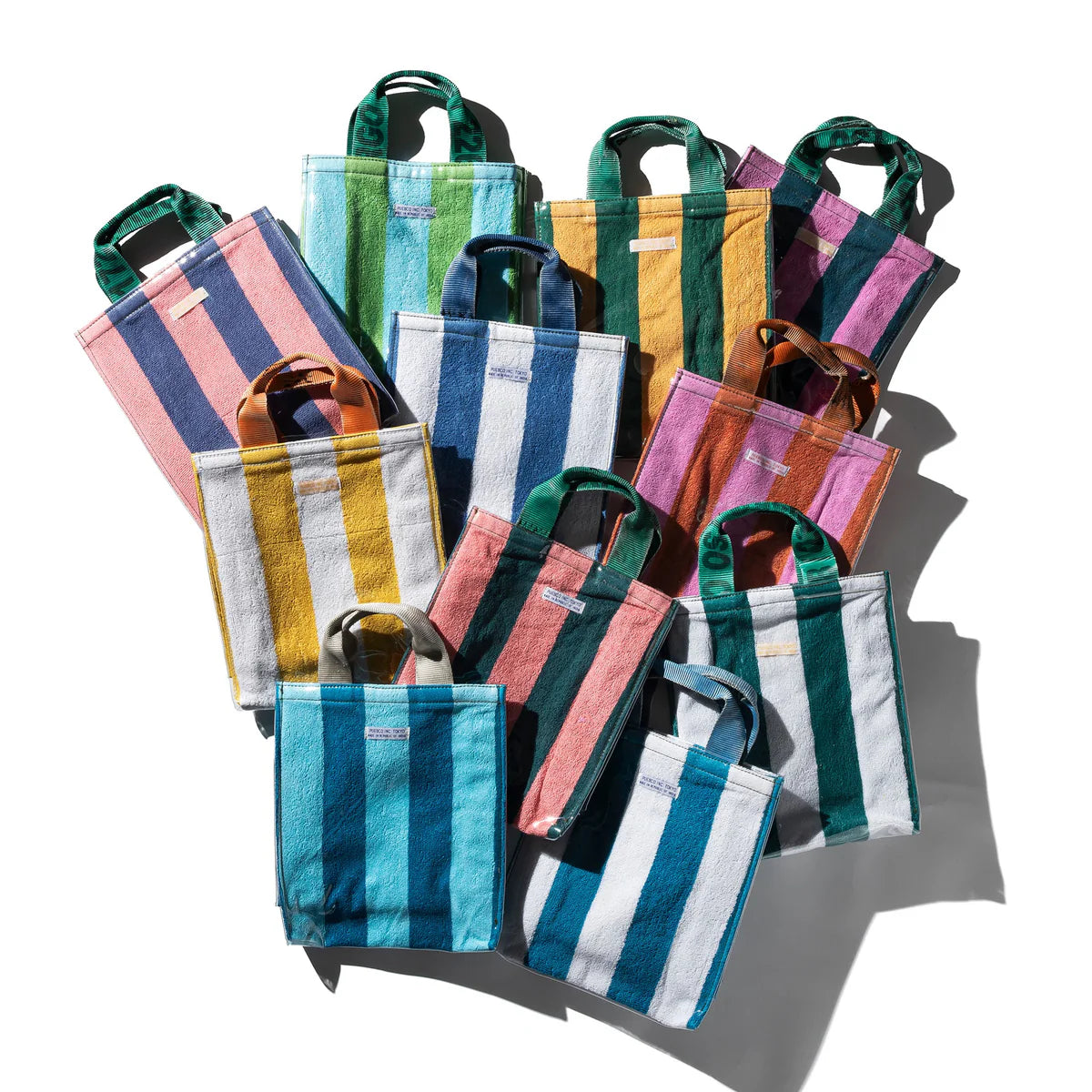 Covered Towel Bag (Green x Yellow)