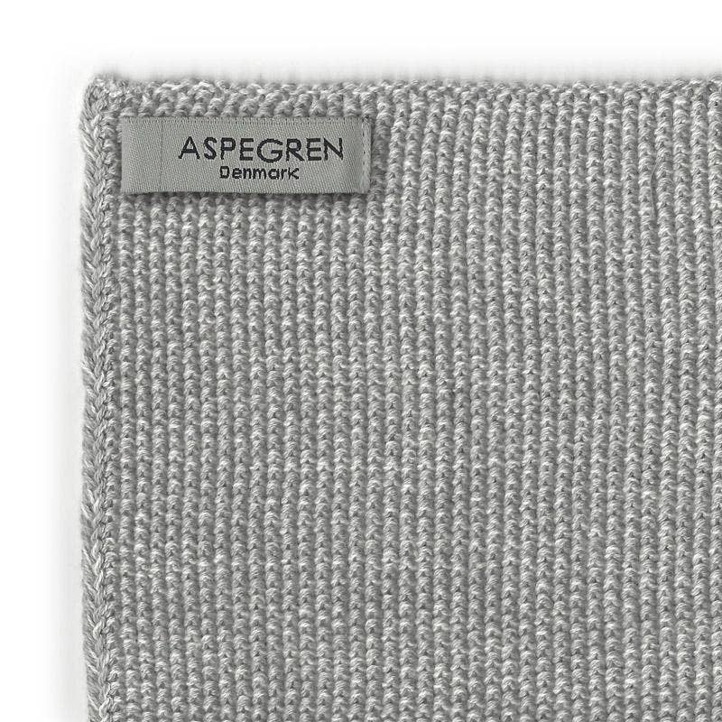 Organic Cotton Dishcloths: Set of 2 Knitted Gray