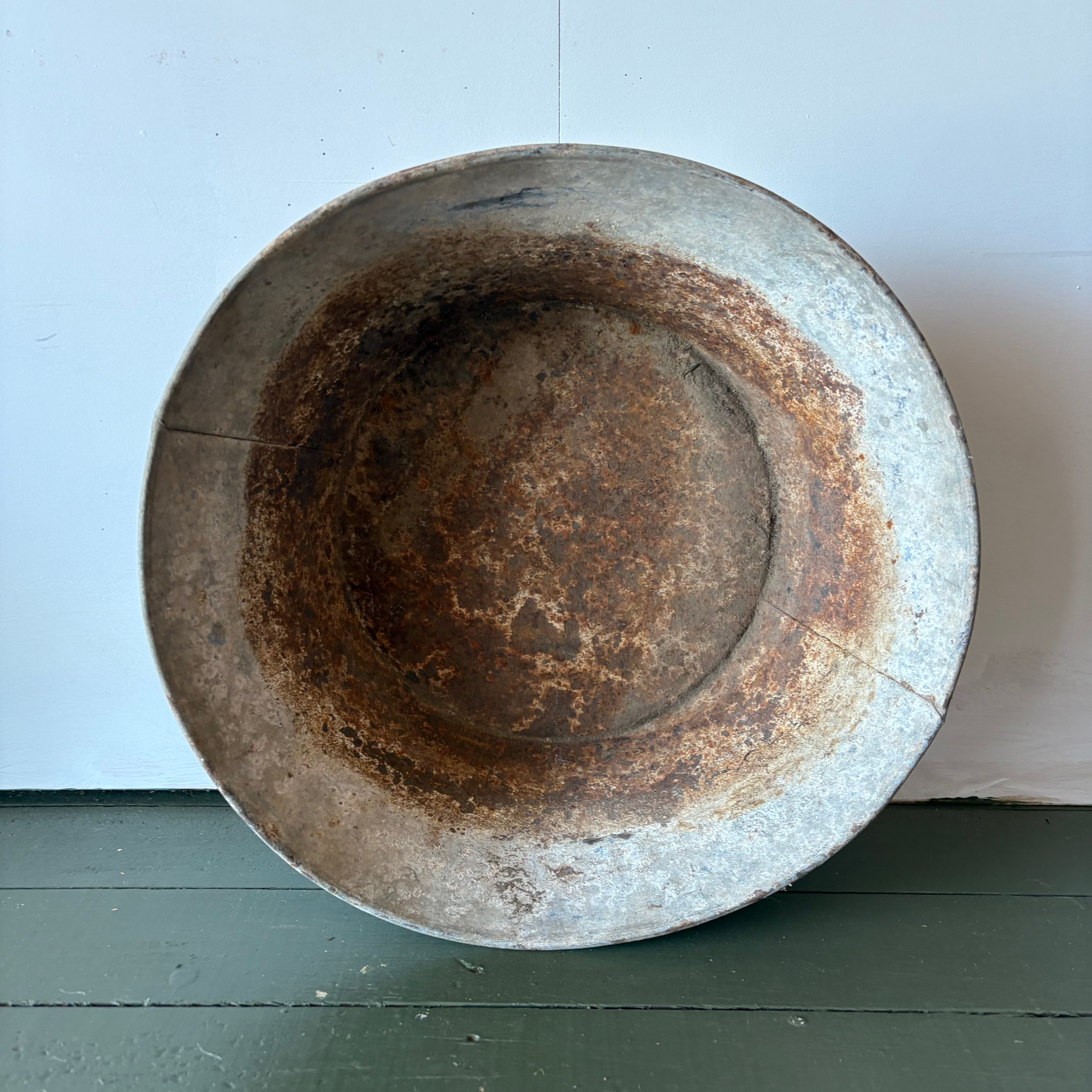 Antique Metal Wash Bowl