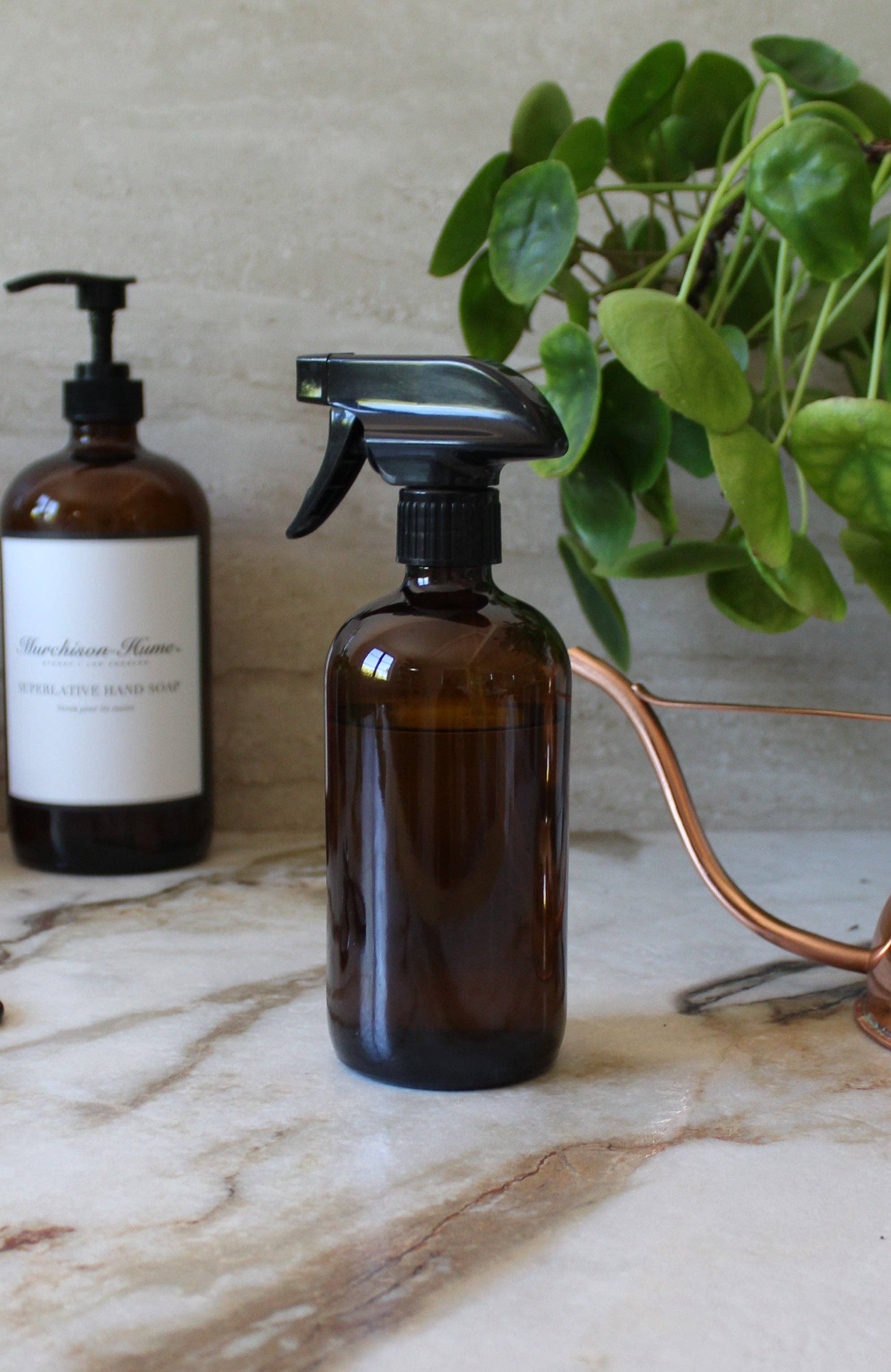 Amber Glass Bottles 500ml: With Pump