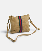 Escapee Clutch Bag with Strap Upcycled (Golden Tan)