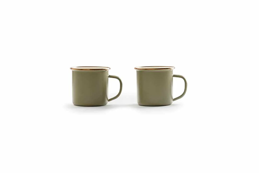 Enamel 2-Tone Mug Set - Olive Drab