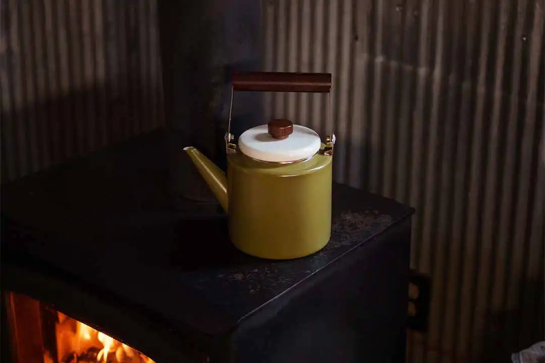 Enamel 2-Tone Kettle - Olive Drab