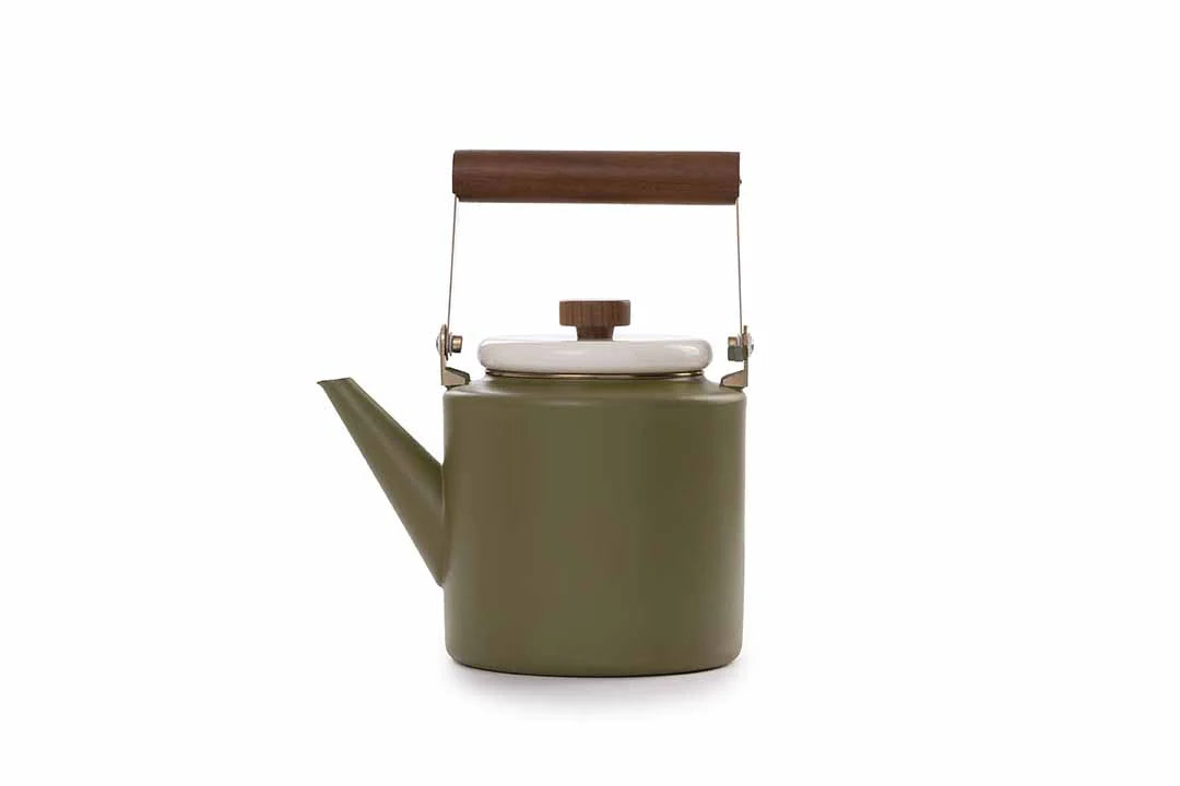 Enamel 2-Tone Kettle - Olive Drab