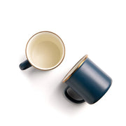 Enamel 2-Tone Mug Set: Deep Indigo