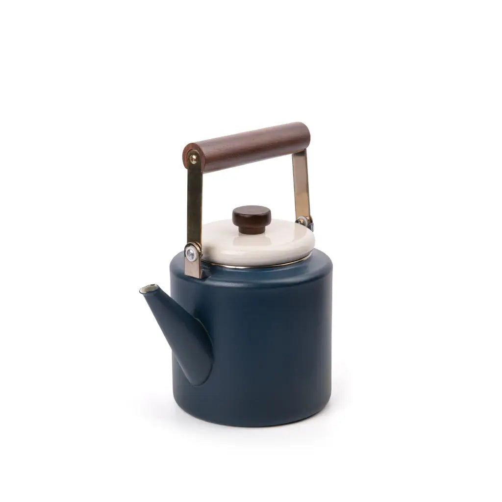 Enamel 2-Tone Kettle: Deep Indigo