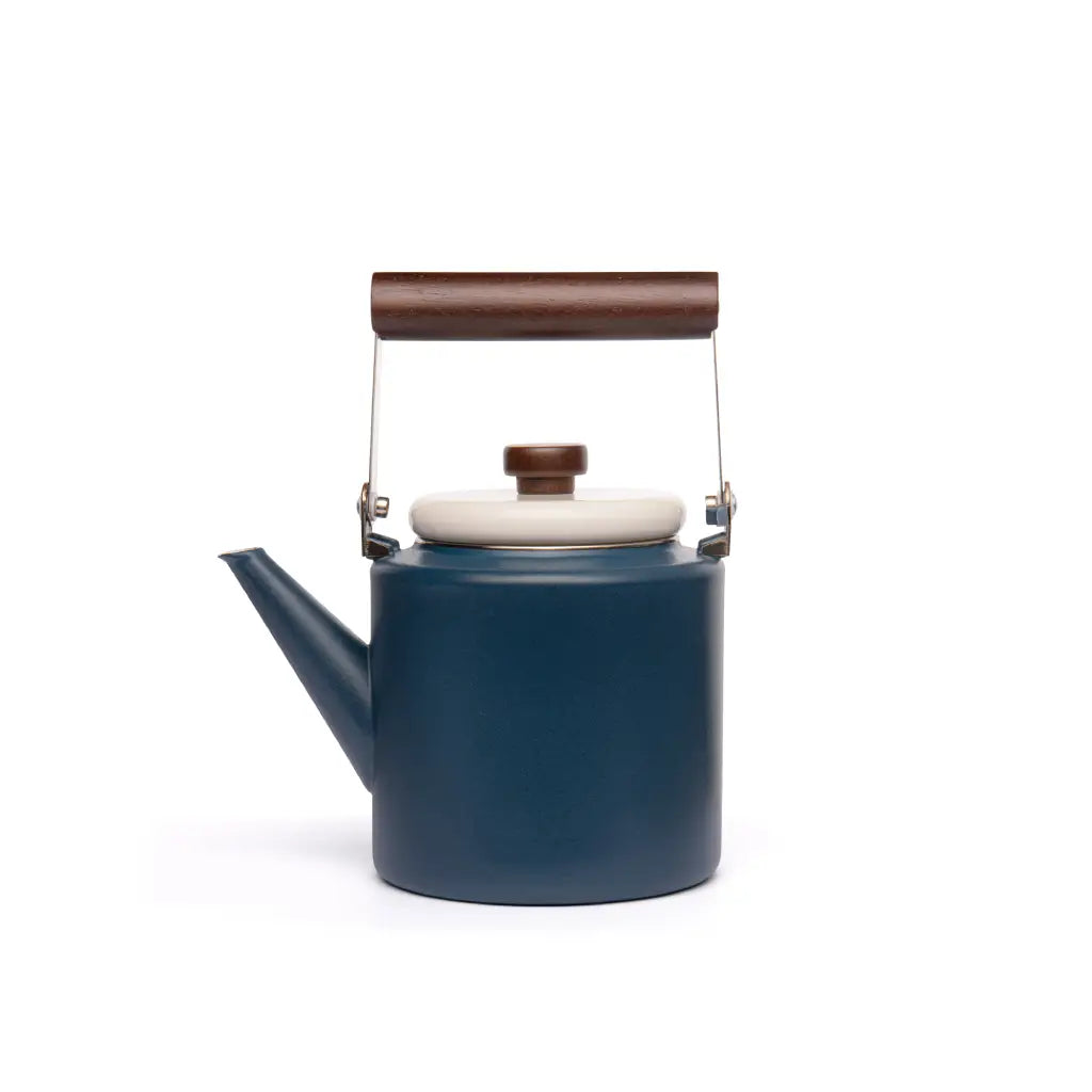 Enamel 2-Tone Kettle: Deep Indigo