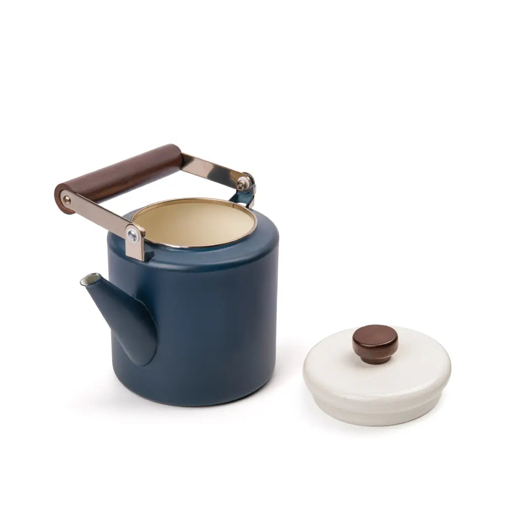 Enamel 2-Tone Kettle: Deep Indigo