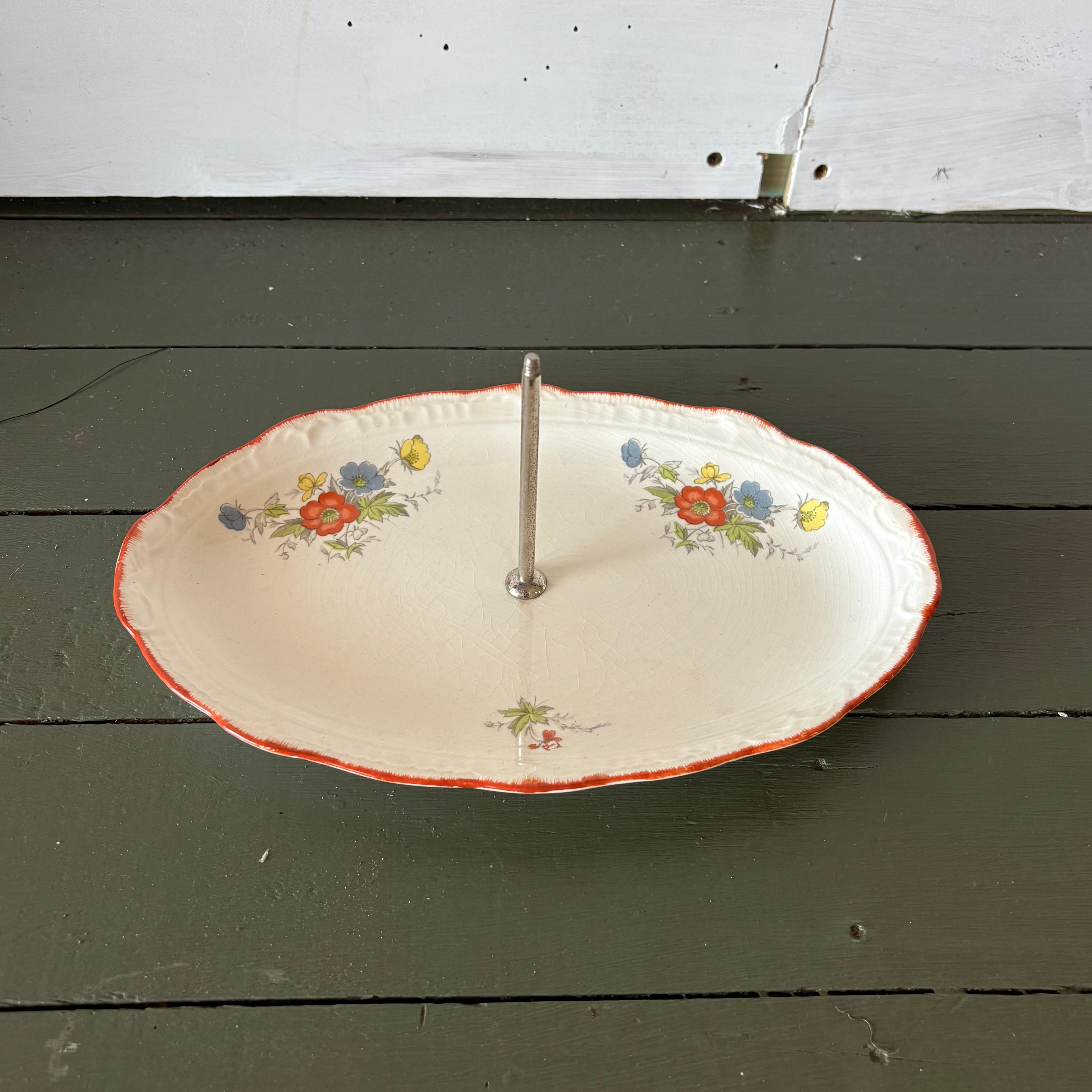 Oval Floral Cupcake Dish