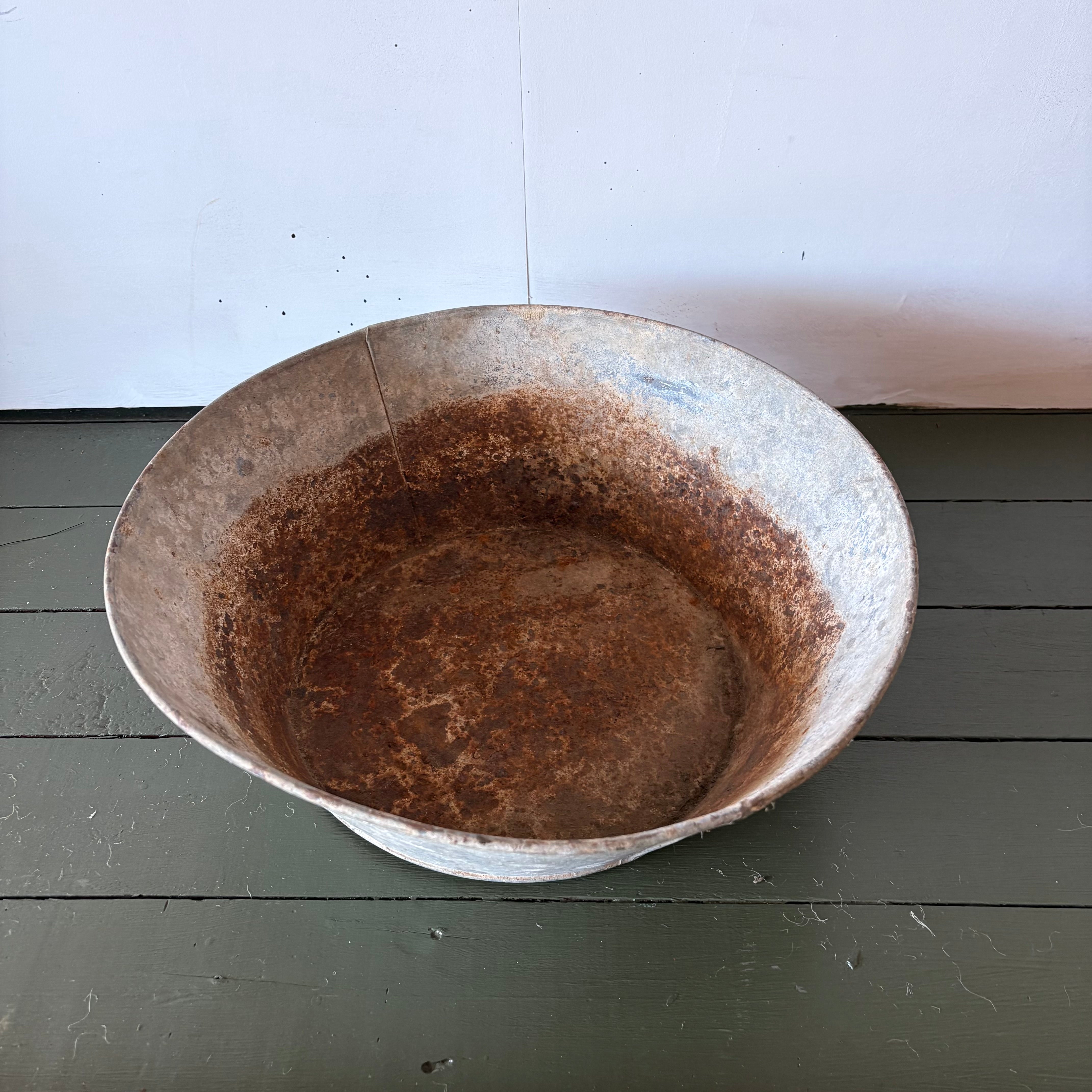 Antique Metal Wash Bowl