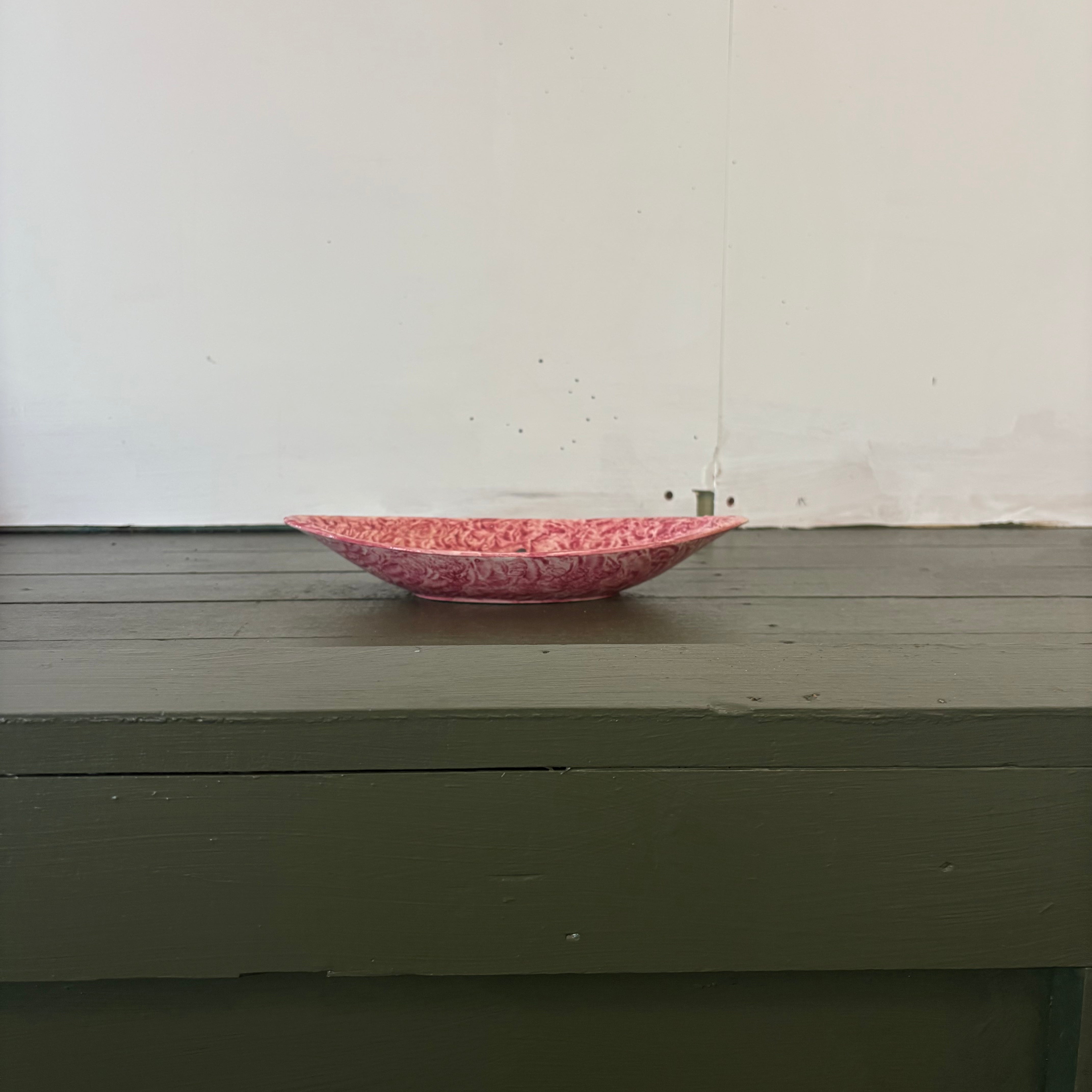 Floral Pink Oval Dish