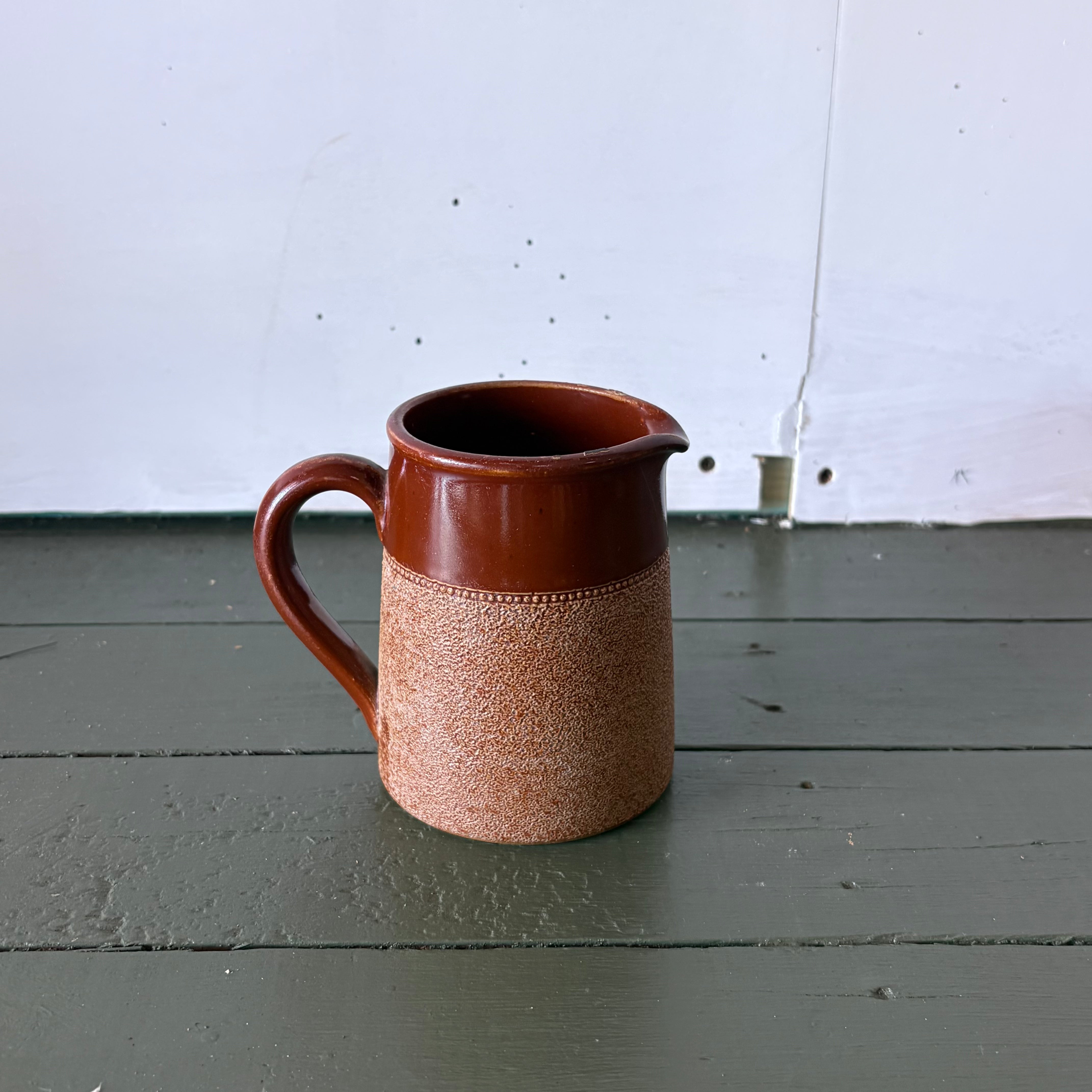 Small Brown Ceramic Milk Jug