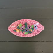 Floral Pink Oval Dish