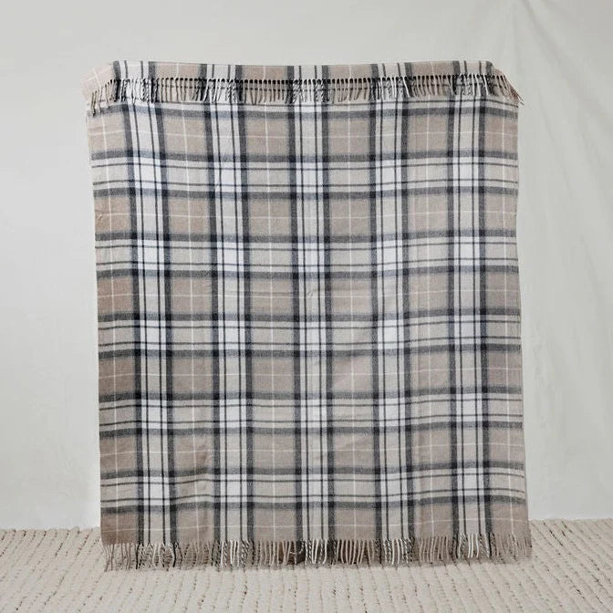 Recycled Wool Tartan Blanket: Cabin