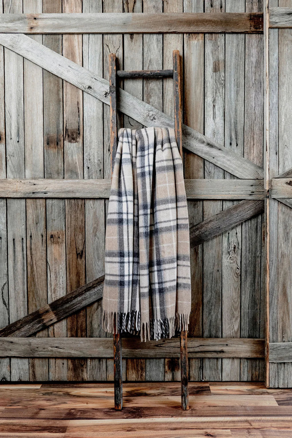 Recycled Wool Tartan Blanket: Cabin