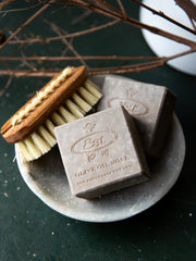 Extra Virgin Olive Oil Soap: Black Clay + Cypress & Lemon
