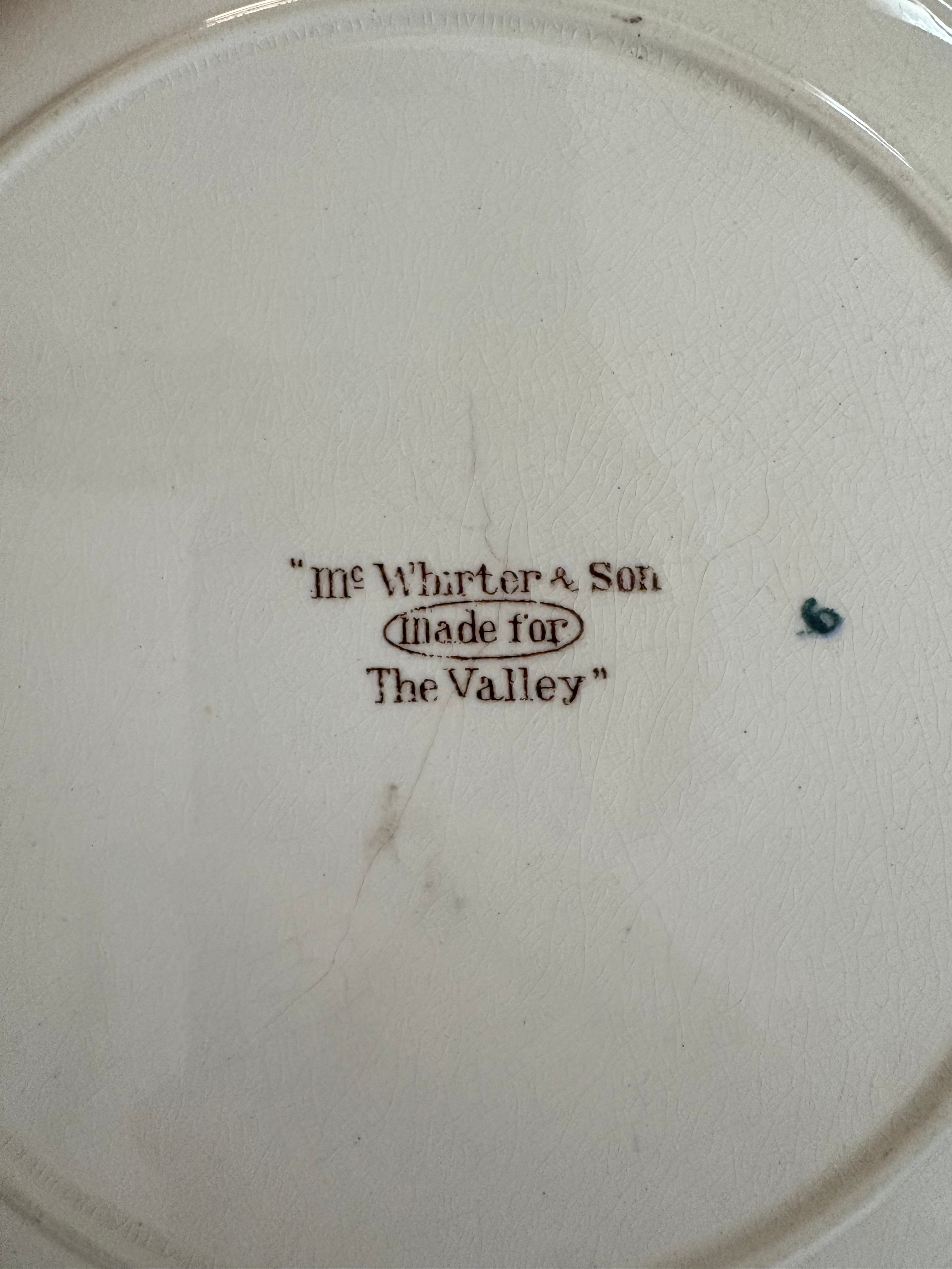 Mc Wharter & Son Brown Plate Set