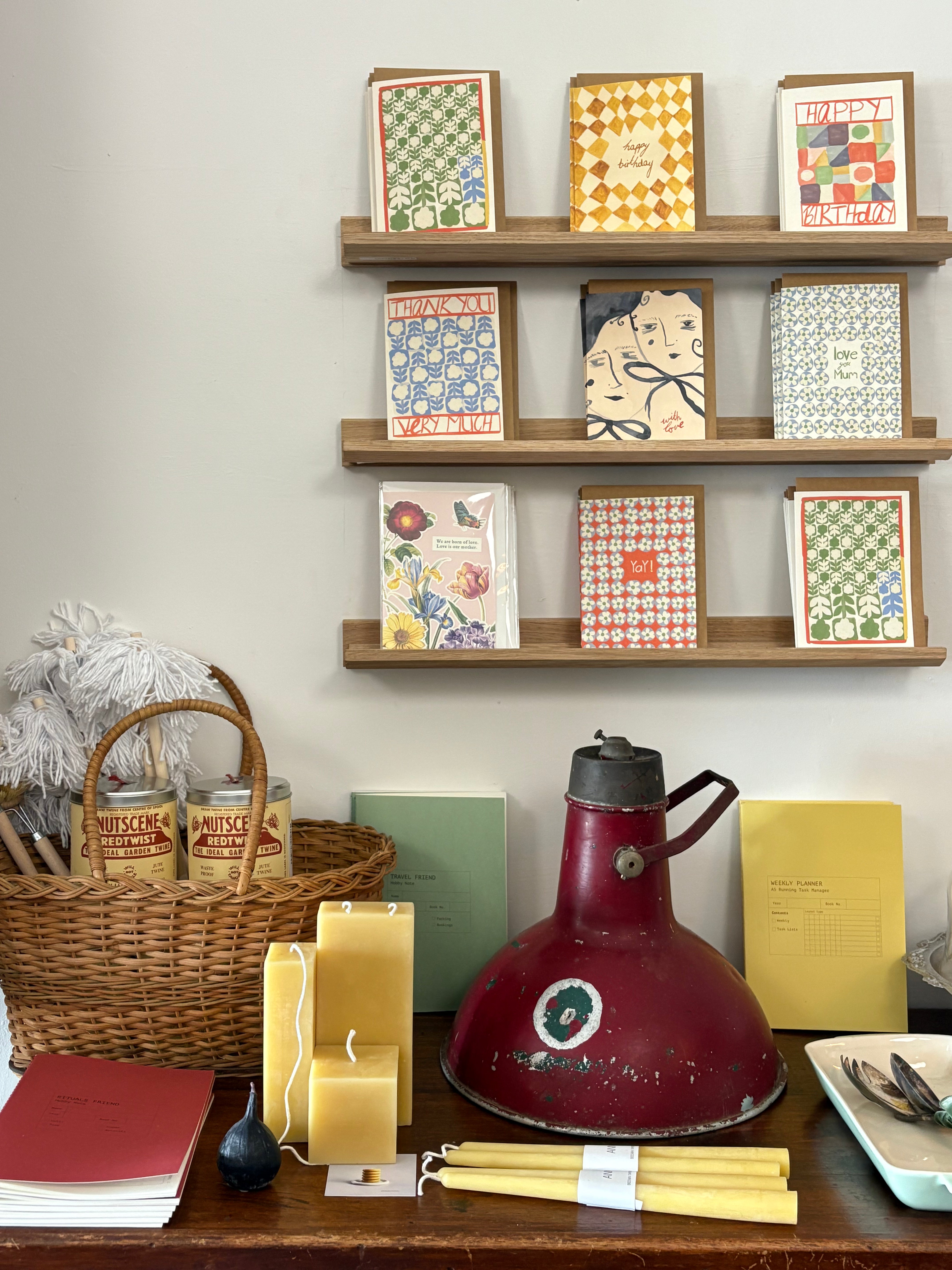 Antique Red Enamel Light Shade