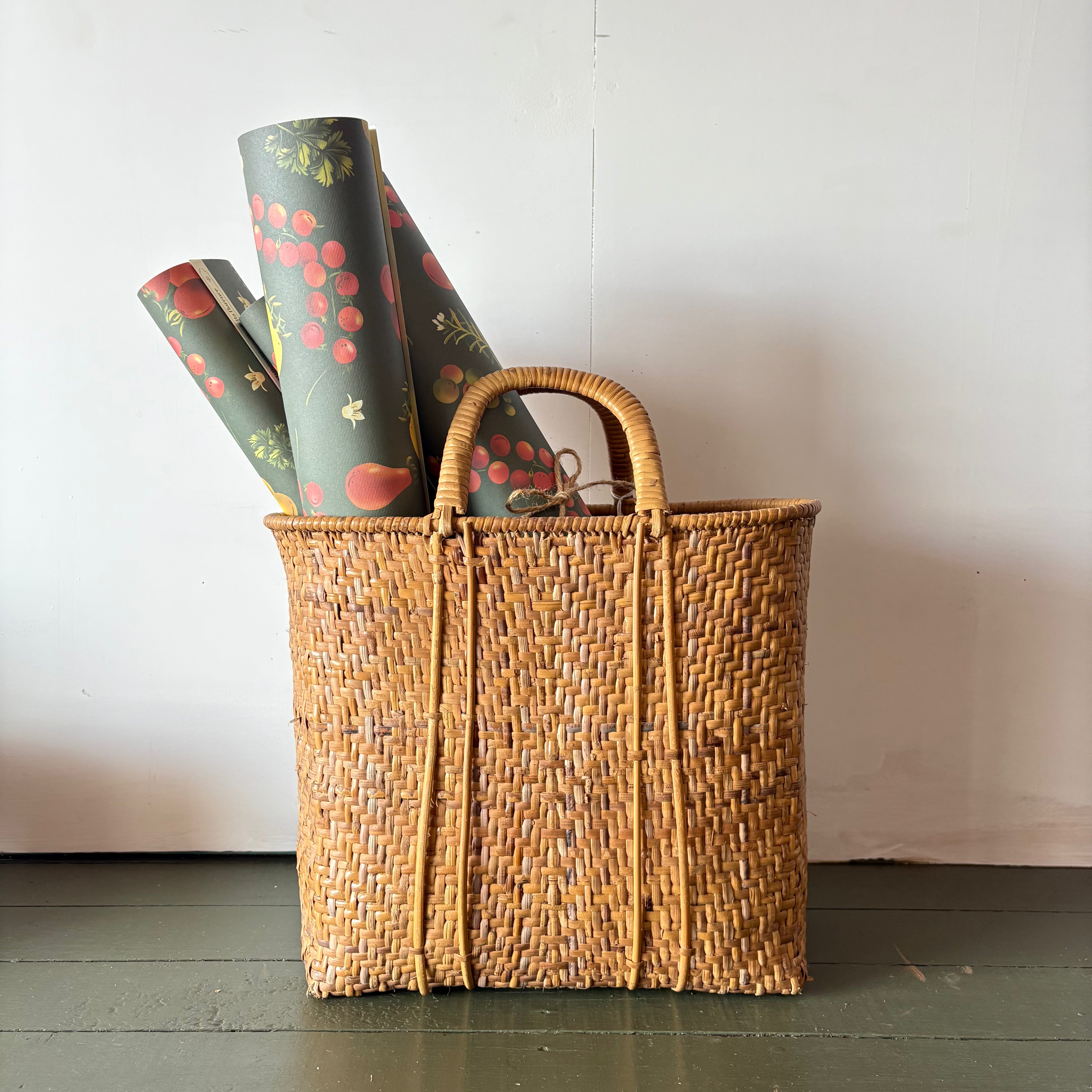 Antique Rectangle Carry Basket