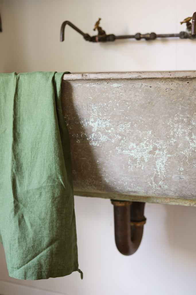 French Linen Tea Towel (Celtic Green)