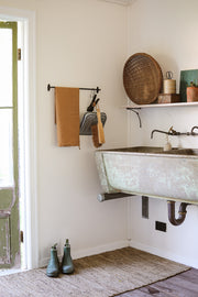 French Linen Tea Towel (Biscuit)