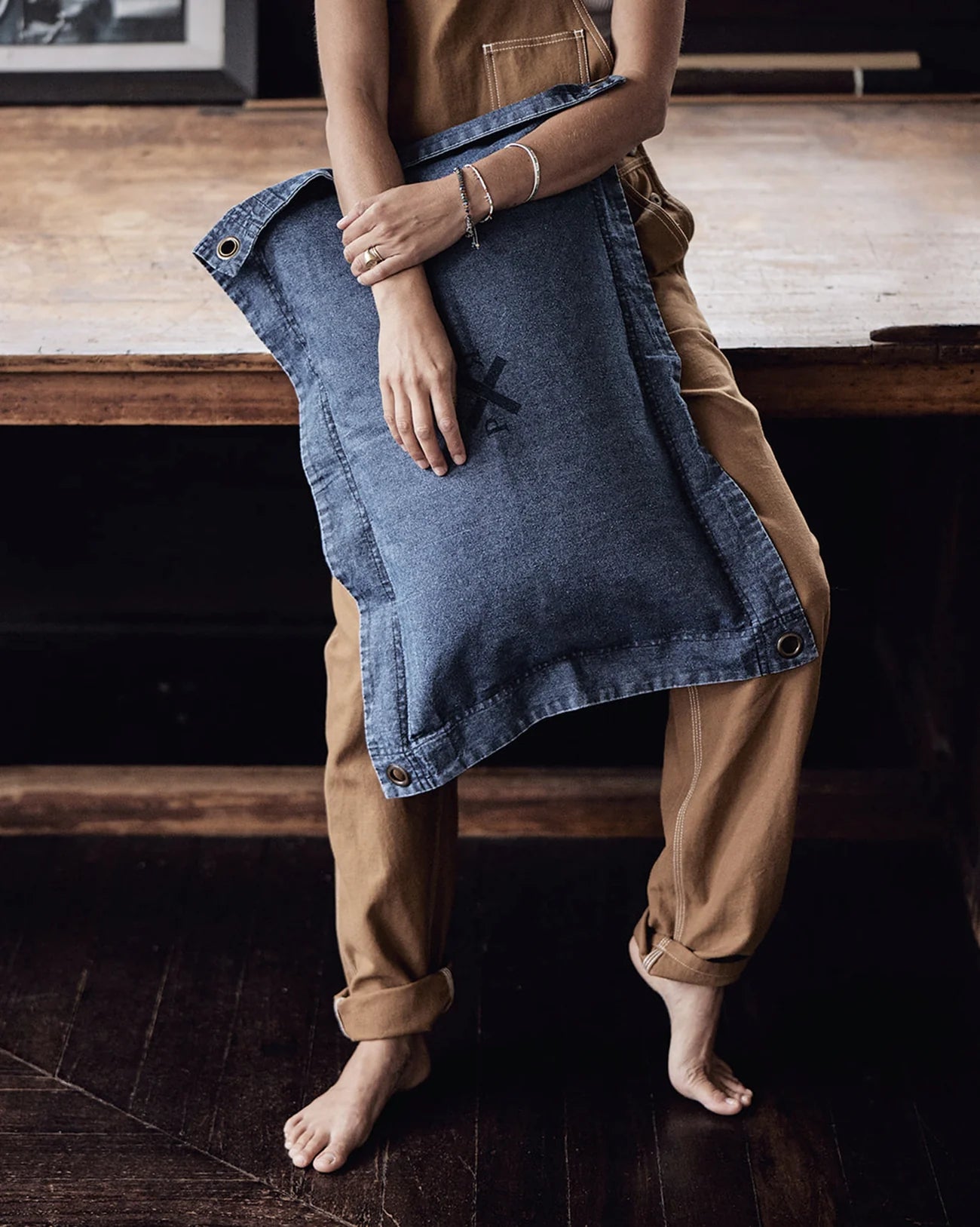 Lil Highlander Rectangle Cushion (Denim)