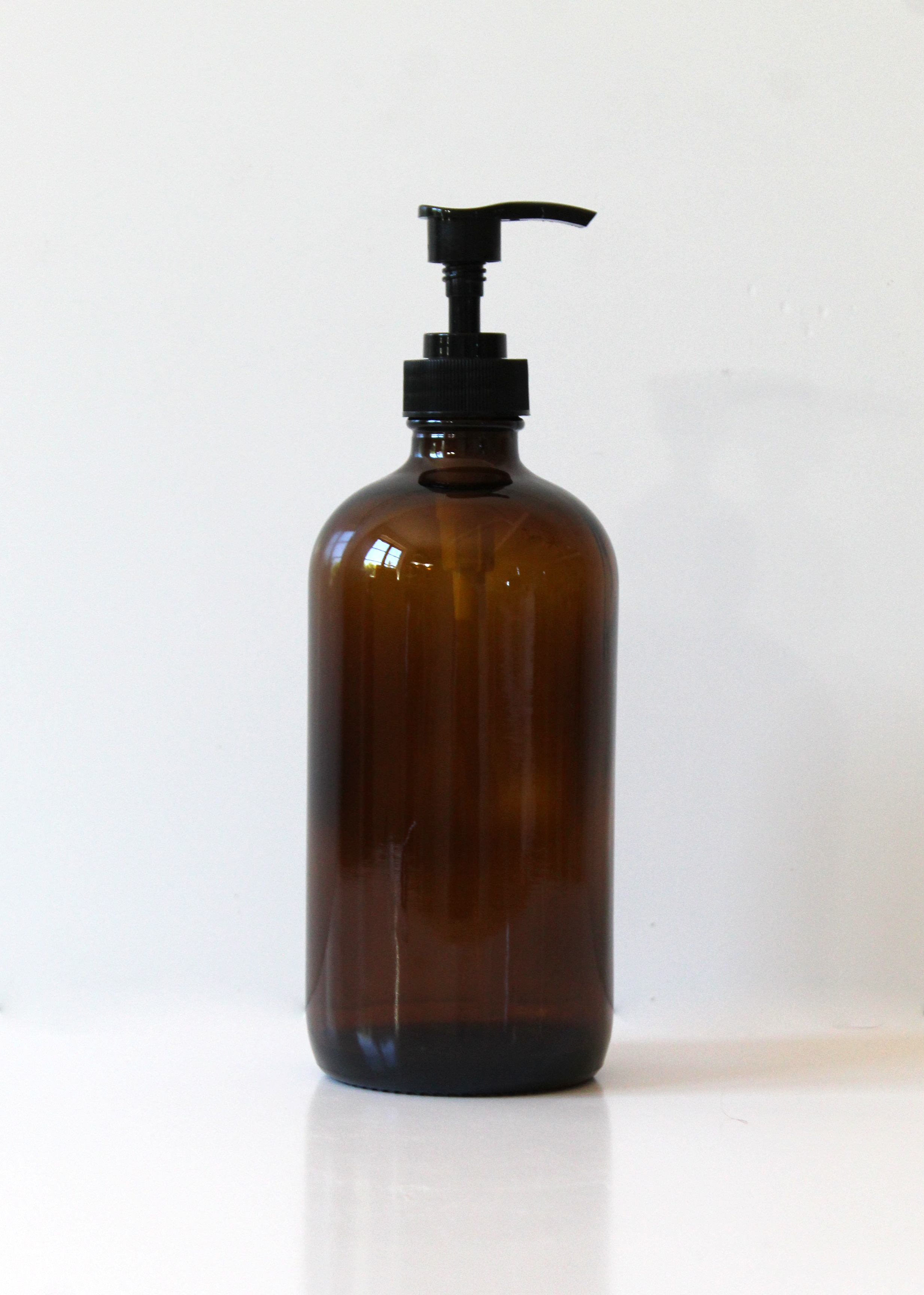 Amber Glass Bottles 500ml: With Pump
