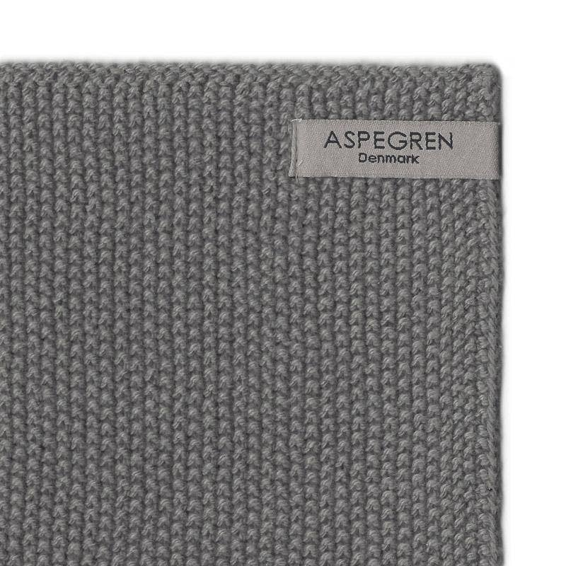 Organic Cotton Dishcloths: Set of 2 Knitted Dark Gray