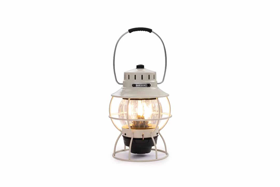 Railroad Lantern: Vintage White